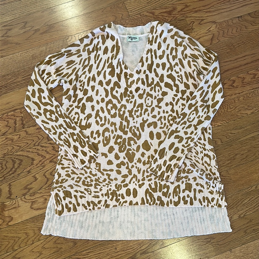 Pink leopard sweater